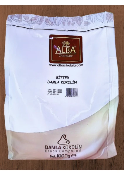 Damla Drop Çikolata 1 kg Bitter