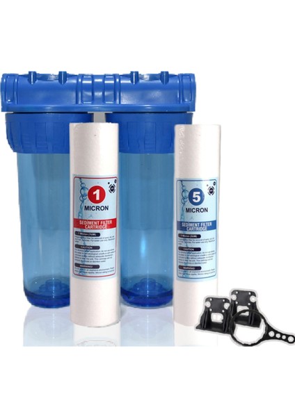 Daire Bina Sayaç Girişi 2 Aşama Su Arıtma Cihazı ( Toz Tortu , Çamur Önleyici Yumuşatma Sistemi )