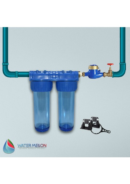 Daire Bina Sayaç Girişi 2 Aşama Su Arıtma Cihazı ( Toz Tortu , Çamur Önleyici Yumuşatma Sistemi ) modelleri