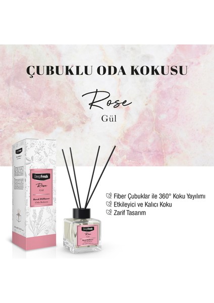 Deep Fresh Çubuklu Oda Kokusu Gül 100 ml