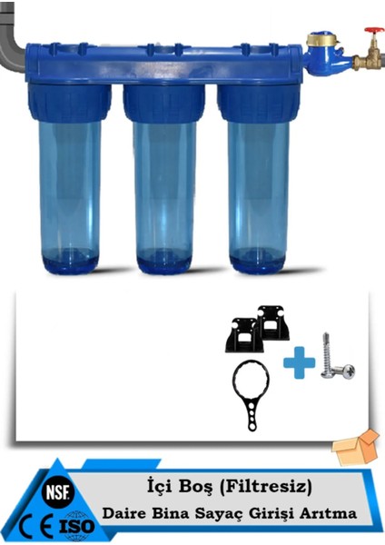 Bina Daire Sayaç Girişi Filtresiz Su Arıtma Yumuşatma Sistemi