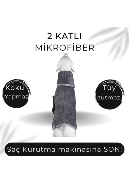 Microlux Köpek Bornozu, 2 Katlı