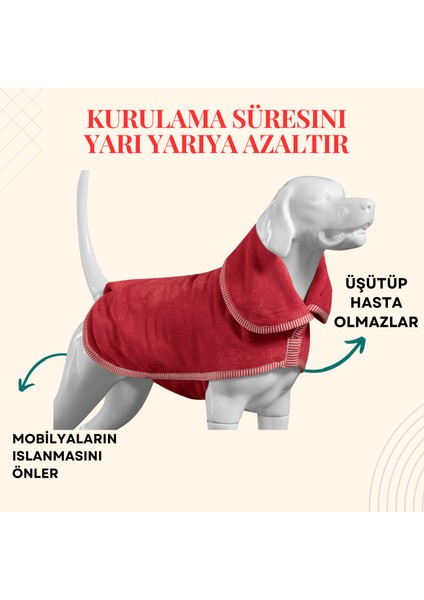 Microlux Köpek Bornozu, 2 Katlı indirimleri