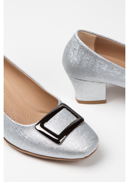Kadın Tokalı Gümüş Parıltı Günlük Yumuşak Tabanlı Ayakkabı indirimleri