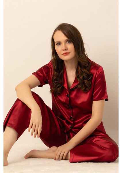 Bayan Saten Pijama Takımı