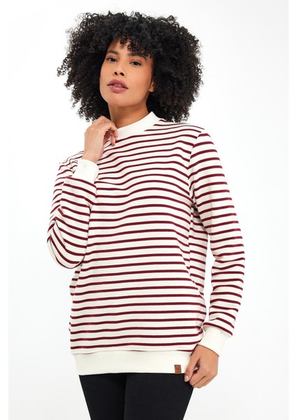 Bisiklet Yaka Çizgili SWEATSHİRT(E23-761A-BYN) modelleri