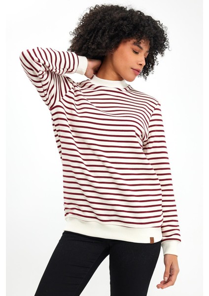 Bisiklet Yaka Çizgili SWEATSHİRT(E23-761A-BYN) fırsatları