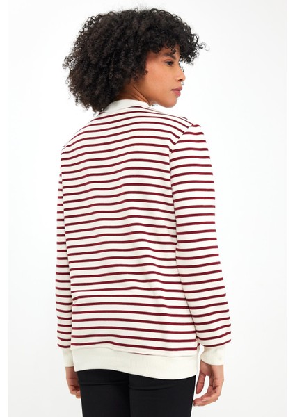 Bisiklet Yaka Çizgili SWEATSHİRT(E23-761A-BYN) indirimleri