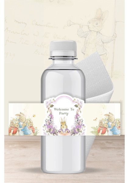 Pink Rabbit Pembe Tavşan Temalı Peçete Sargısı 16'lı