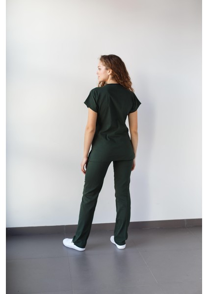 Kadın Likralı Yarasa Kol Hemşire Doktor Takım Avcı Yeşili fiyatları