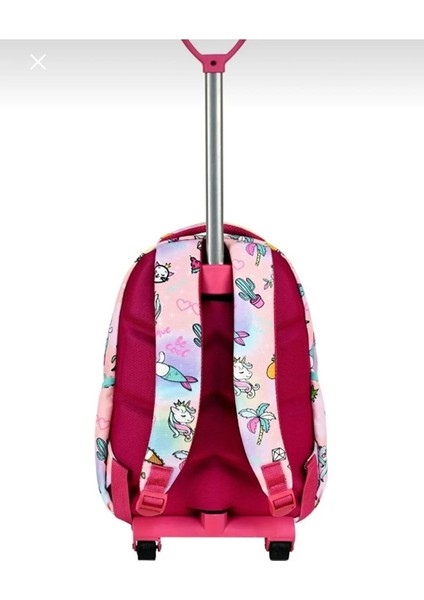 Çekçekli Okul Çantası Kız Çocuk At Model Beslenme Çantalı Kalemlikli 3 Lü Set Okul Çantası indirimleri