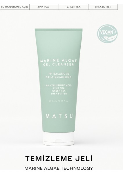 Marine Algae Sebum Ph Dengeleyici Günlük Temizleme Jeli 200 ml