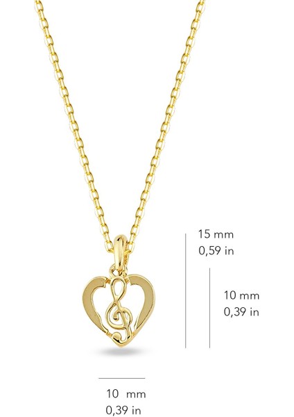 14 Ayar Altın Sol Anahtarı Kalp Kolye 1,75 gr fiyatları