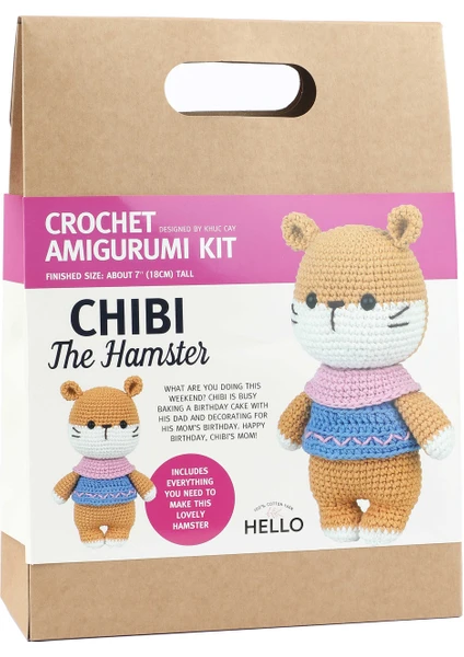 Tığ Işi Amigurumi Yapım Kiti (Chibi The Hamster)