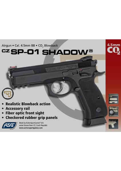 Asg CZ75 SP01 Shadow Blowback