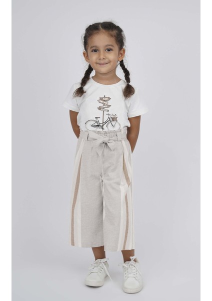 Kız Çocuk Kuşaklı Pantolon