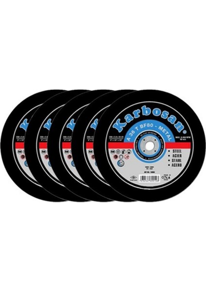 Kesme Tası Nk Duz 115 x 3.0 x 22 A 36 T Bf8 ( 5 Adet )