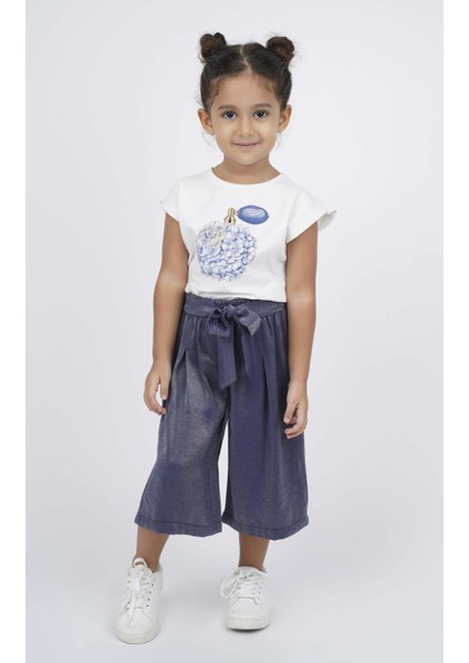 Kız Çocuk Parlak Dokulu Bol Pantolon