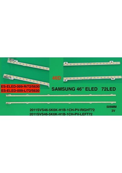 LCD LED-2107 2'li Çubuk-UE46D5500 UE46D6000 UE46D5000 LTJ460HN01-WİNKEL