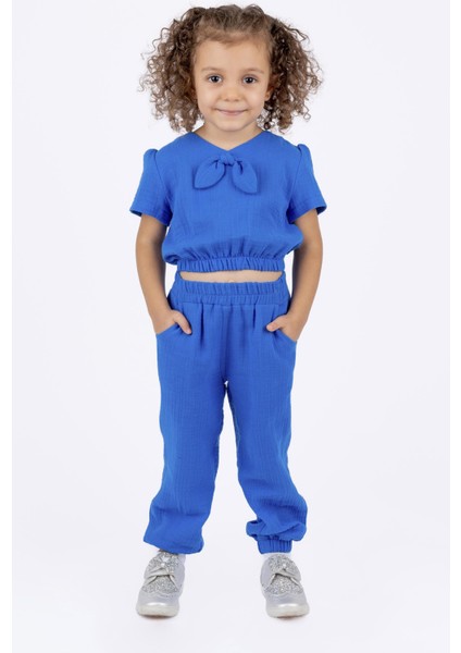 Kız Çocuk Lastikli Jogger Pantolon