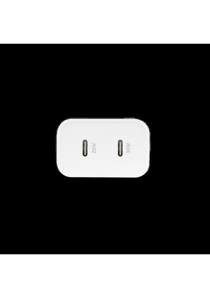 T.tec 2SCG01B Smartcharger Duo Pro Gan 50W Pd Seyahat Hızlı Şarj Aleti Usb-C + Usb-C Beyaz