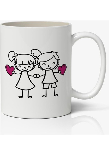 Sevgiliye Özel Baskılı Kupa Bardak Kahve Kupa Bardak Model 1