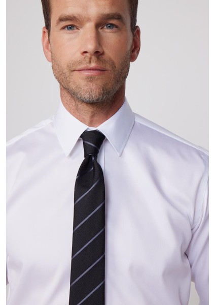 Klasik Fit Non Iron Beyaz Erkek Gömlek modelleri