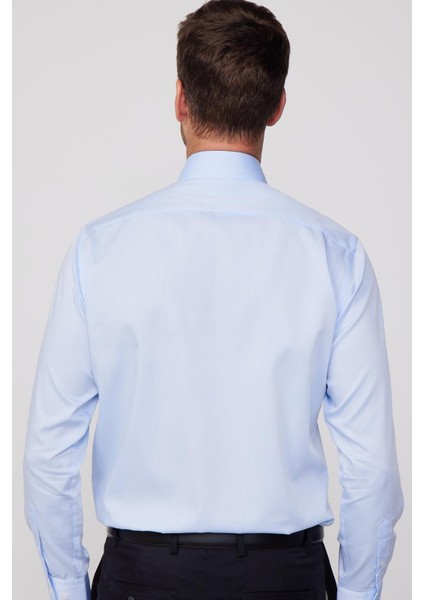 Klasik Fit Non Iron Mavi Erkek Gömlek indirimleri