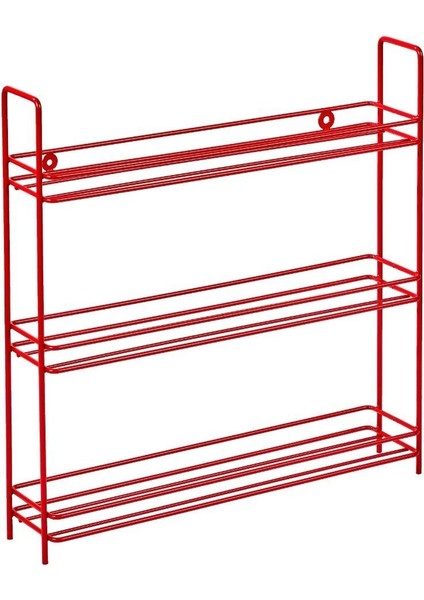 3 Katlı Kırmızı Baharatlık Düzenleyici, Baharatlıksız- Metal Paslanmaz modelleri