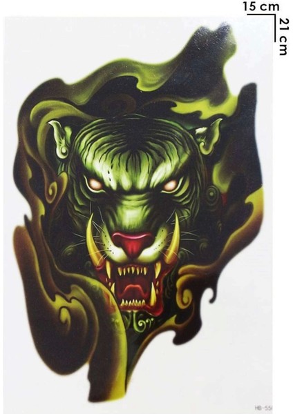 Geçici Kaplan Modelli Dövme Tattoo