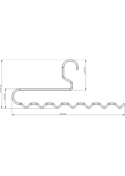 Edora Home 10'lu Dolap Içi Zigzaglı Siyah Pantolon Askılık - Metal Paslanmaz