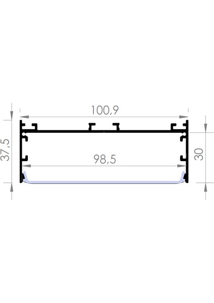 Lineer Sıvaaltı Gömme Pcb LED Profil Armatür 100-37 Mm. modelleri