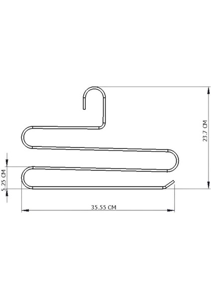 Edora Home 10'lu Dolap Içi 3 Katlı Gümüş Pantolon Askılık - Metal Paslanmaz