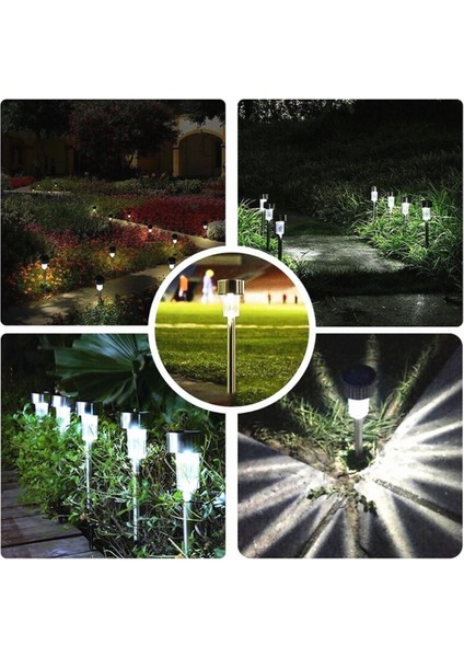 24'lü Sarı Ledli Solar Bahçe Güneş Enerjili 24'lü Sarı Ledli Solar Güneş Enerjili Metal Gövdeli Bahçe Lambası