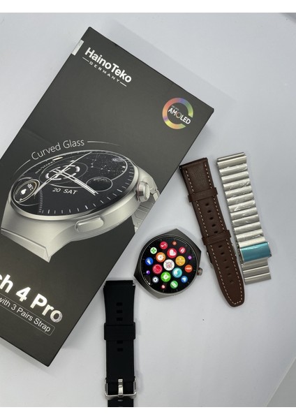 Agm Teknoloji Haino Teko Watch 4 Pro RW32 Curved Amoled Ekran 3 Kordon Akıllı Saat