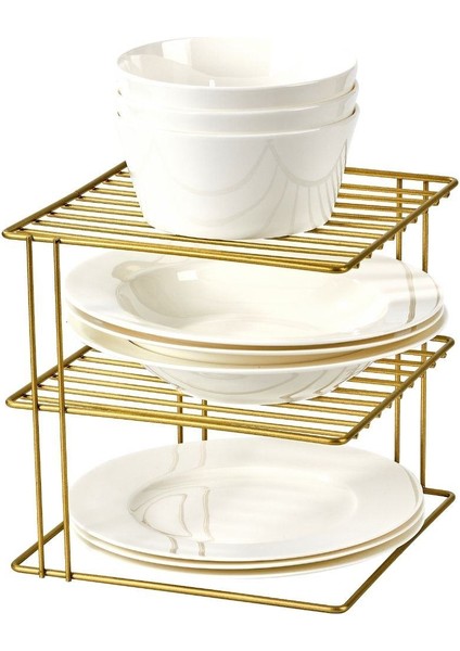 3 Katlı Dolap Içi Düzenleyici Çok Amaçlı Gold Raf - Metal Paslanmaz fiyatları