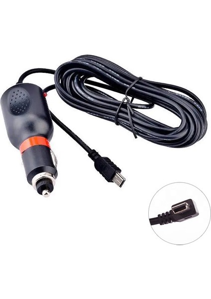 Araç Içi Kamera Için Çakmaklık Adaptörü 12-24V / 5V Mini USB 2A