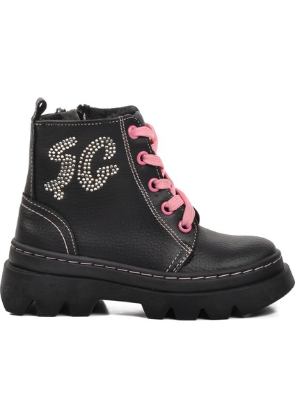 Ayakmod Şng 2301999-P Siyah-Fuşya Içi Kürklü Kız Çocuk Bot