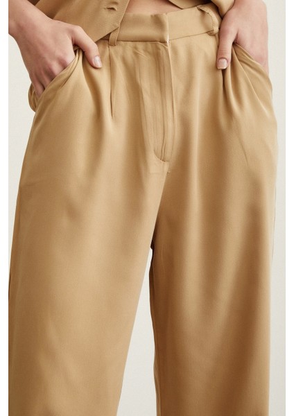 Geniş Paça Pantolon Camel