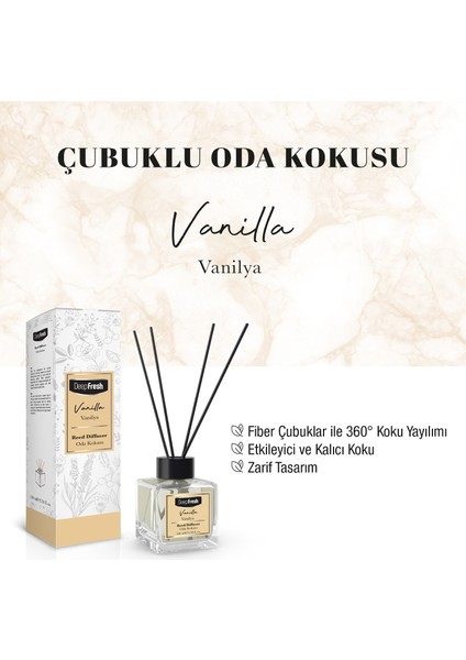 Deep Fresh Çubuklu Oda Kokusu Vanilya 100 ml