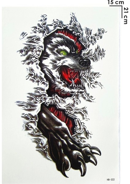 Geçici Kurt Dövme Tattoo
