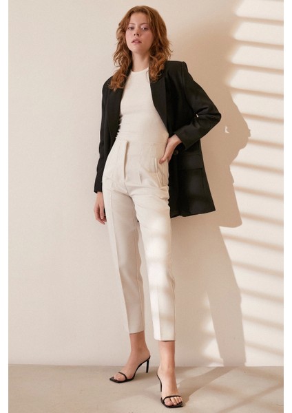 Skinny Kumaş Pantolon Beyaz