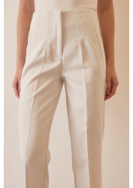 Skinny Kumaş Pantolon Beyaz modelleri
