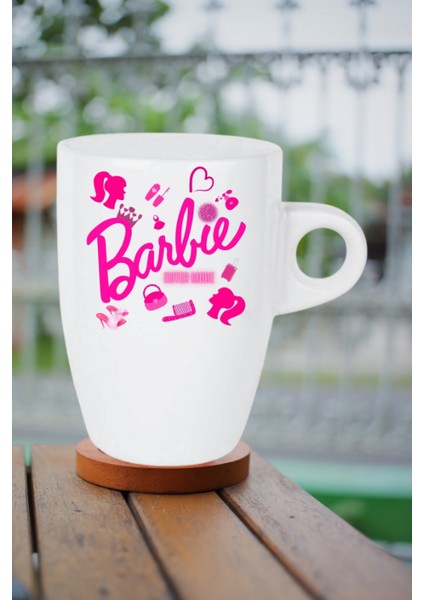 Enter Mode Barbie Baskılı Kupa Bardak Porselen Latte Filtre Kahve Fincanı fiyatları