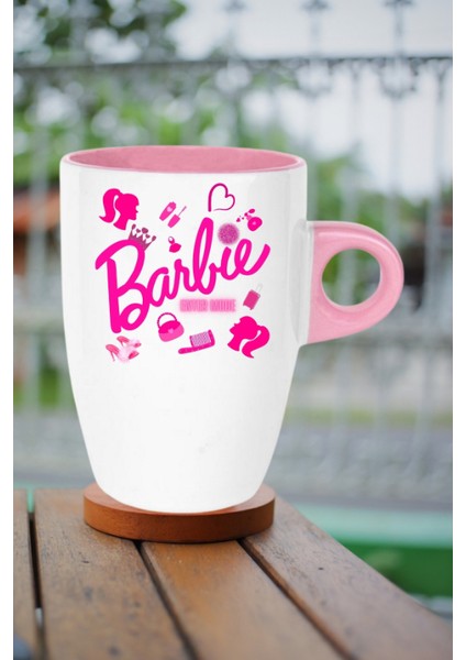 Enter Mode Barbie Baskılı Kupa Bardak Porselen Latte Filtre Kahve Fincanı fiyatları
