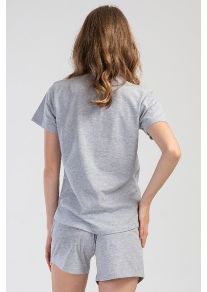 Kadın Kısa Kol Şortlu Pijama Takım