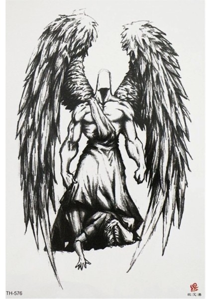 Geçici Kanatlı Savaşçı Dövme Tattoo