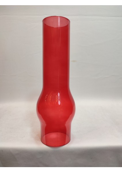 Avize Lamba Camı.Tam Kırmızı Renkli. (Alt Çap: 7.00cm-h:25.00cm)