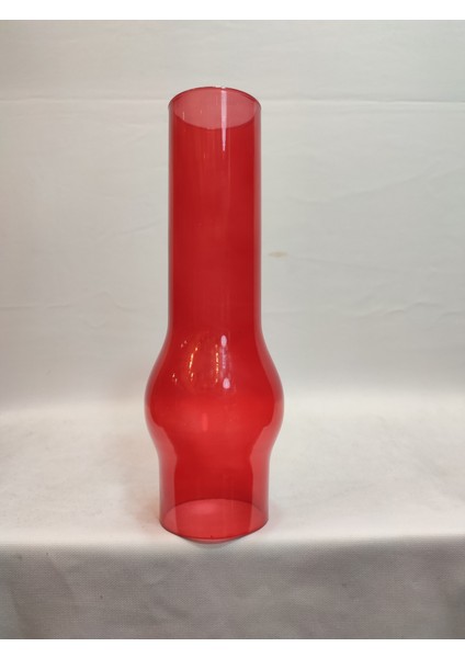 Avize Lamba Camı.Tam Kırmızı Renkli. (Alt Çap: 7.00cm-h:25.00cm)