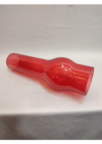Avize Lamba Camı.Tam Kırmızı Renkli. (Alt Çap: 7.00cm-h:25.00cm)